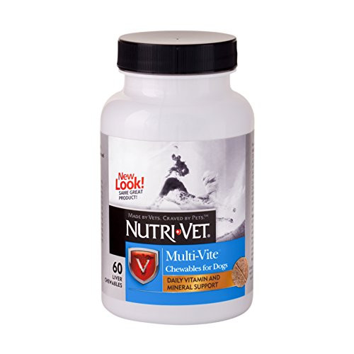 Nutri-Vet Multi-Vite Chewables for Dogs   Formulated with Vitamins   Minerals to Support Balanced Diet   60 Count
