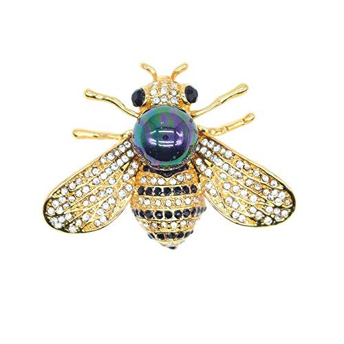Honey Bee Brooches Crystal Insect Themed Bee Brooch Animal Fashion Shell Pearl Brooch Pin Gold Tone Multicolored Black Honey Bee Brooches Crystal Insect Themed Bee Brooch Animal Fashion Shell Pearl Brooch Pin Gold Tone Multicolored Black