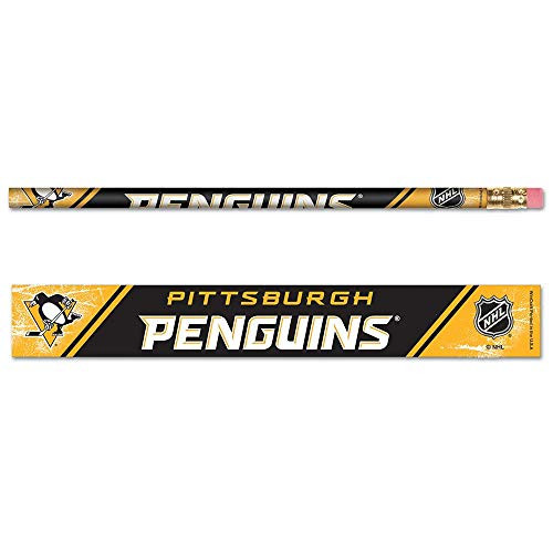 WinCraft NHL Pittsburgh Penguins Pencil 6 Pack  Black
