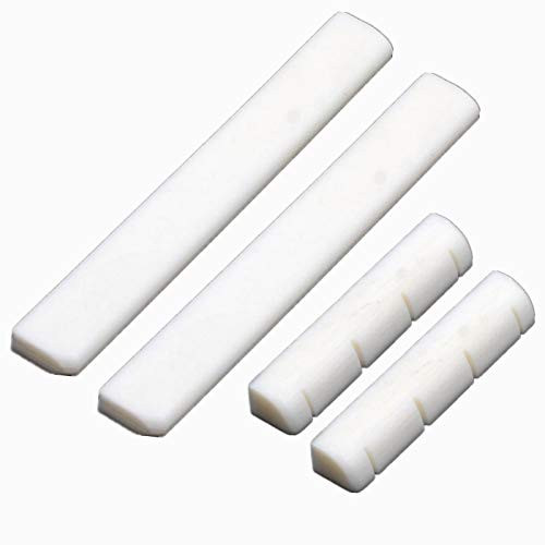 Miwayer Ukulele Real Bone 53mm Bridge Saddle   35mm Nut for 4 String Ukulele-Regula Regular 2 Set