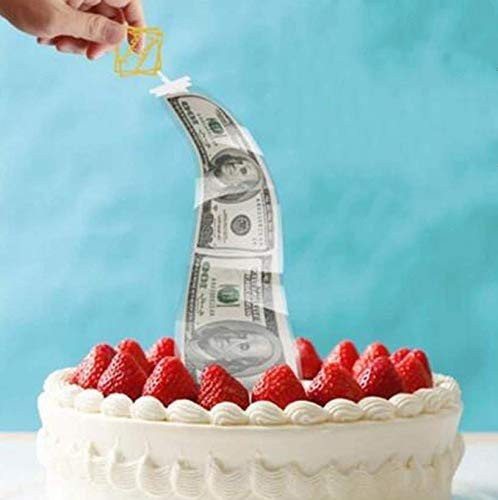 UgyDuky 1 Pack Birthday Draw Money Box Money Cake Pull out Kit Box With Reusable DIY Happy Birthday Cake Topper for Cake Decoration Party Supply