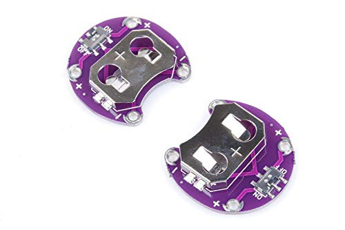 LIVISN Lilypad Coin Cell Battery Holder CR2032 Battery Mount Module Lily Pad for Arduino Small Slide Switch Board 2 Pcs