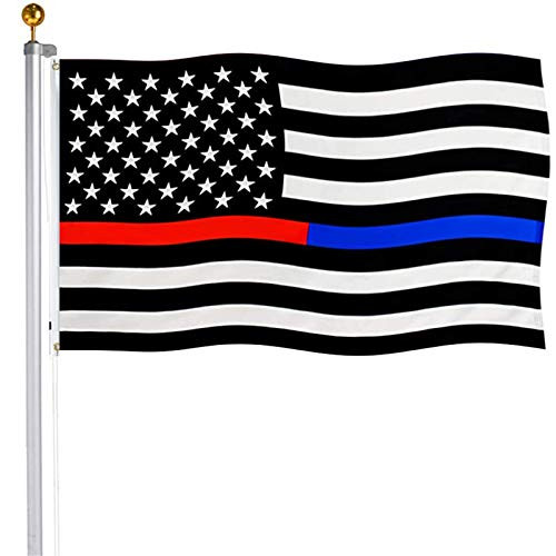 RODAOA Thin Blue Red Line Police Firefighter Flag- 3x5 Outdoor Blue Red Stripes American Flags Banner Honoring Law Enforcement Officers and Firefighter Flags RODAOA Thin Blue Red Line Police Firefighter Flag- 3x5 Outdoor Blue Red Stripes American Flags Banner Honoring Law Enforcement Officers and Firefighter Flags