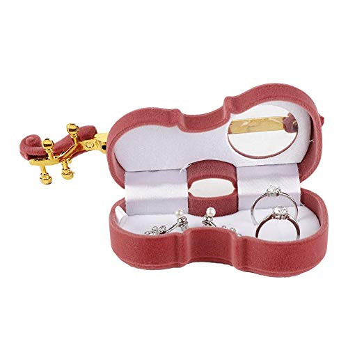 Jewelry Gift Box  Violin Jewelry Box  Flannel Necklace Ring Gift Box Violin Shaped Earring Locket Jewelry Storage Case01 Jewelry Gift Box  Violin Jewelry Box  Flannel Necklace Ring Gift Box Violin Shaped Earring Locket Jewelry Storage Case01