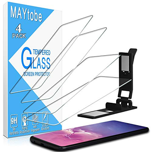 MAYtobe Galaxy A51 Screen Protector - Tempered Glass For Samsung Galaxy A51 Screen Protector  Easy Installation Tray  Anti Scratch  Bubble Free  4-Pack