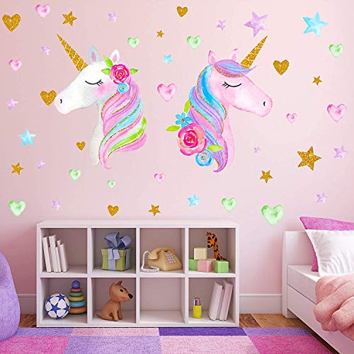 Summerjokes Funny Unicorn Wall Decal Stickers  Gift for Daughter Girl s Kids Bedroom Nursery Room Decor Birthday Party Decoration