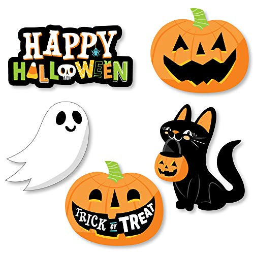 Big Dot of Happiness Jack-O -Lantern Halloween - DIY Shaped Kids Halloween Party Cut-Outs - 24 Count