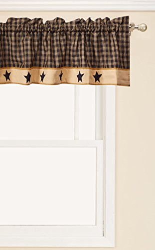 Park Designs Sturbridge Star Lined Valance, 60 x 14"