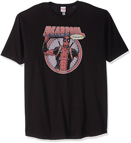 Marvel Men s Official Deadpool Chump Urban Long Tee  Black  Small