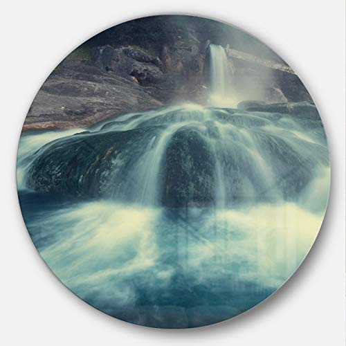 Designart MT12233-C38 Hot Spring Thermopiles Greece Seashore Disc Metal Artwork- Disc of 38,Blue,38 X 38 Designart MT12233-C38 Hot Spring Thermopiles Greece Seashore Disc Metal Artwork- Disc of 38,Blue,38 X 38