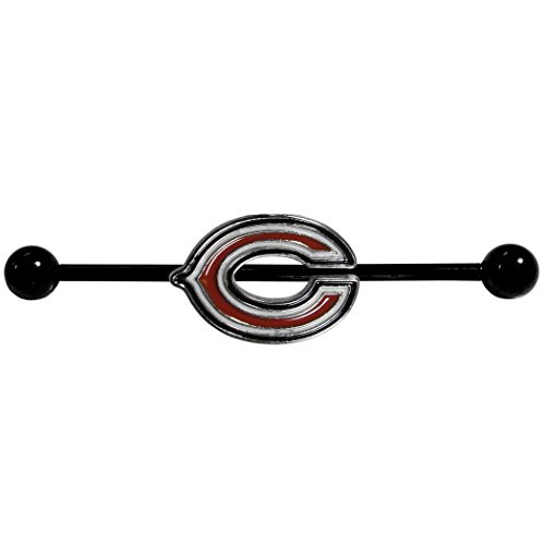 NFL Siskiyou Sports Fan Shop Chicago Bears Industrial Slider Barbell 14 Gauge Team Color