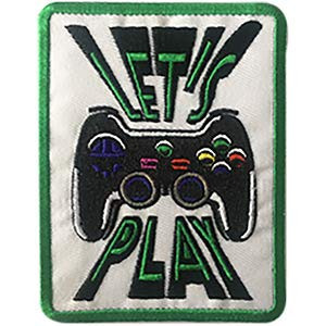 Video Games Let s Play - Sew Iron on  Embroidered Original Artwork - Patch - 2-7  X 3-6