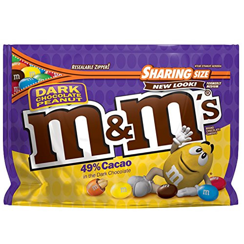 M M S Peanut Dark Chocolate Candy Sharing Size 10-1-Ounce Bag