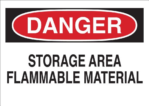 Brady 25678 Plastic Fire Sign  7  X 10   Legend  Storage Area Flammable Material