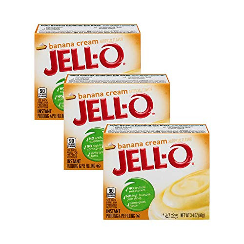 Jell-O Banana Cream Instant Cook   Serve Pudding 3 Pack