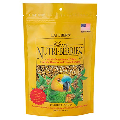 LAFEBER S Classic Nutri-Berries Pet Bird Food Made with Non-GMO and Human-Grade Ingredients for Parrots 10 oz LAFEBER S Classic Nutri-Berries Pet Bird Food Made with Non-GMO and Human-Grade Ingredients for Parrots 10 oz