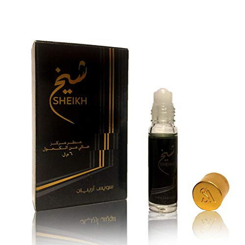 SHEIKH Roll On Perfume Oil 6 mL -2 oz Oriental Fragrance for Men and Women Musk Woody Aquatic and Citrus Notes Alcohol Free Attar Vegan Parfum by Oudh Artisan Swiss Arabian SHEIKH Roll On Perfume Oil 6 mL -2 oz Oriental Fragrance for Men and Women Musk Woody Aquatic and Citrus Notes Alcohol Free Attar Vegan Parfum by Oudh Artisan Swiss Arabian