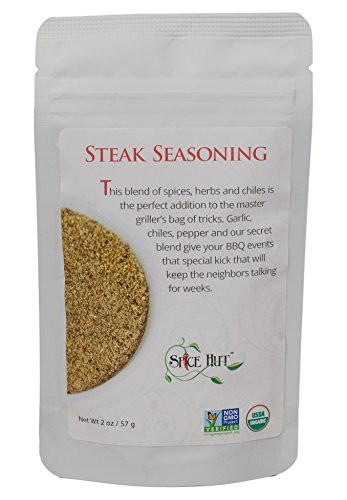 The Spice Hut Organic Steak Seasoning  Classic Spice Blend for Grilling-BBQ-Ribs  2 ounce