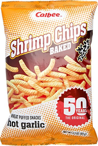 Calbee Hot Garlic Shrimp 3-3 OZ Pack of 3