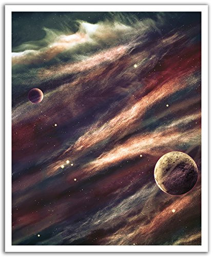 JP London POS2308 uStrip Peel and Stick Removable Wall Decal Sticker Mural Space Hubble Star Trek Solar, 19.75-Inch by 24-Inch