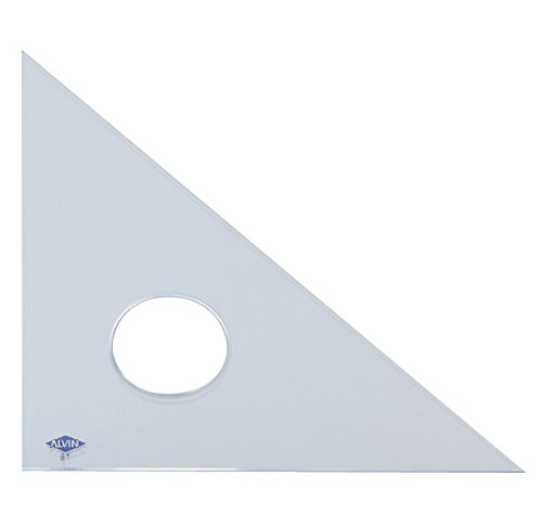 Alvin 131C-16 45-Degree/90-Degree 16" Clear Professional Acrylic Triangle