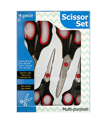 Multi-Purpose Stainless Steel Scissor Set - Pack of 4