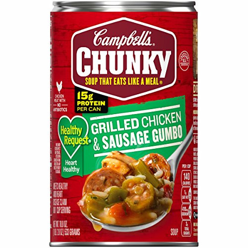 Campbell s Chunky Healthy Request Soup Grilled Chicken Sausage Gumbo 18-8 oz Campbell s Chunky Healthy Request Soup Grilled Chicken Sausage Gumbo 18-8 oz