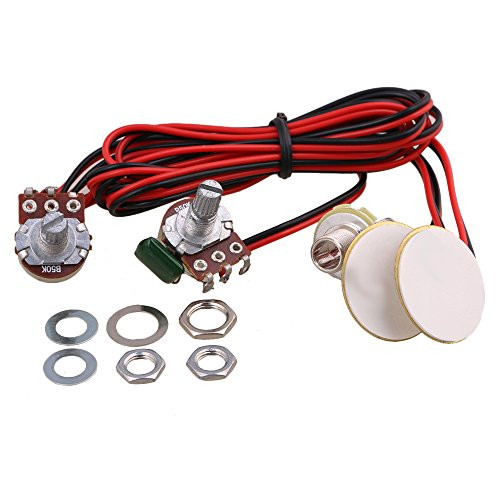 lovermusic lovermusic Pre-wired Pickups Guitar Ukulele Mandolin Instrument Pickup Piezo Transducer