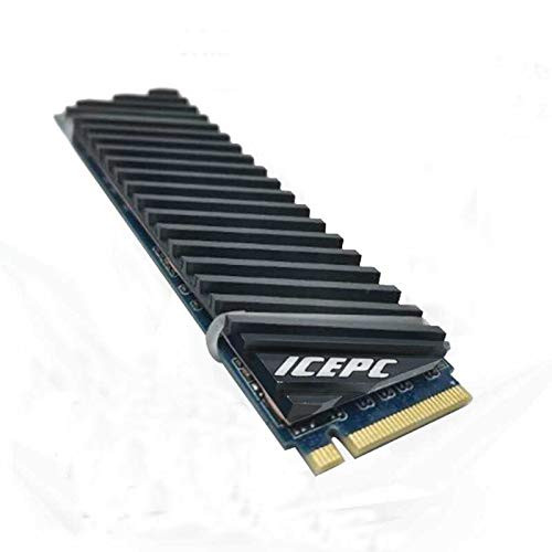 icepc M-2 PCI-E NVME 2280 SSD Graphene Coating Copper Heatsink High Performance SSD Radiator with Thermal Pad for Laptop PC 2280 NGFF Solid State Disk Cooler70x20x2mm