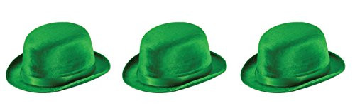 Beistle S30741AZ3 Green Vel-Felt Derbies (3 Piece) OSFM