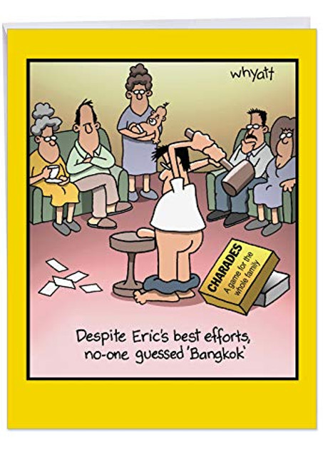 NobleWorks Bangkok - Jumbo Adult Birthday Card with Envelope 8-5 x 11 Inch - Funny Cartoon Board Game Bday Greeting Card for Men J8300 NobleWorks Bangkok - Jumbo Adult Birthday Card with Envelope 8-5 x 11 Inch - Funny Cartoon Board Game Bday Greeting Card for Men J8300