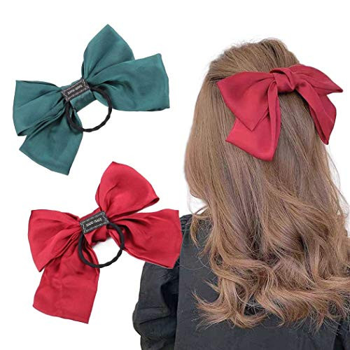 Obmyec Bowknot Hair Ties Velvet Scrunchies Elastic Hair Scarfs Chiffon Ponytail Holder Hair Bands Hair Accessories for Women and Girls 2pcs RG Obmyec Bowknot Hair Ties Velvet Scrunchies Elastic Hair Scarfs Chiffon Ponytail Holder Hair Bands Hair Accessories for Women and Girls 2pcs RG