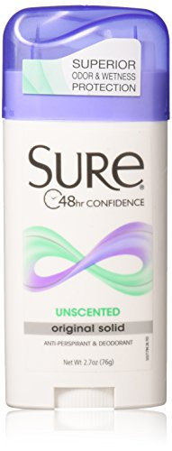 Sure Original Solid Unscented  Anti-Perspirant Deodorant 2-70 oz Pack Of 3