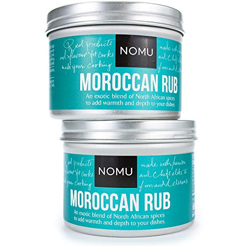 NOMU Moroccan Seasoning Rub 2-Pack - Blend of 13 Spices - Paleo Vegan Non-Irradiated No MSG or Preservatives NOMU Moroccan Seasoning Rub 2-Pack - Blend of 13 Spices - Paleo Vegan Non-Irradiated No MSG or Preservatives