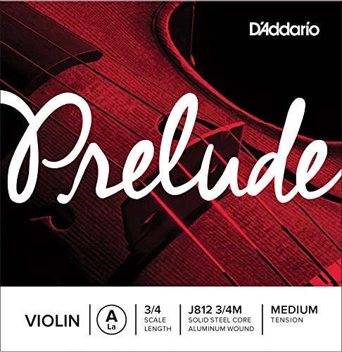D Addario Prelude Violin Single A String  3-4 Scale  Medium Tension