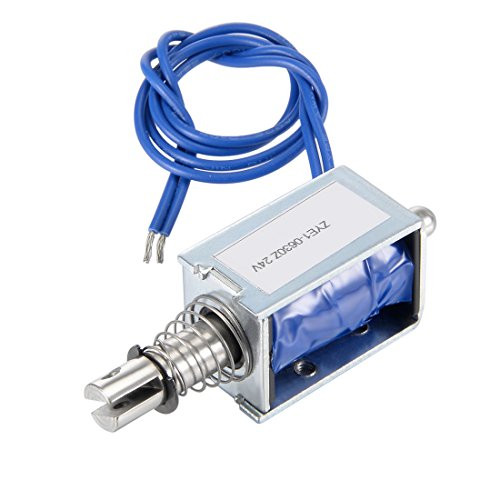 uxcell DC 24V 0-1kg 10mm Stroke Push Pull Type Open Frame Solenoid Electromagnet ZYE1Tau-0630Z