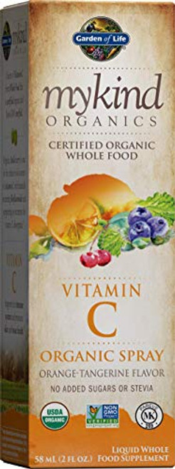 Garden of Life Vitamin C with Amla - mykind Organic Whole Food Supplement for Skin Health Orange Tangerine Spray 2oz Liquid Packaging May Vary Garden of Life Vitamin C with Amla - mykind Organic Whole Food Supplement for Skin Health Orange Tangerine Spray 2oz Liquid Packaging May Vary
