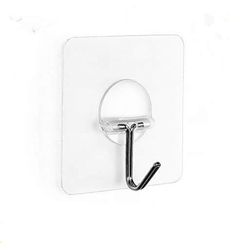 KK5 Adhesive Hooks Kitchen Wall Hooks Heavy Duty Wall Hangers Without Nails 13 pounds Max 180 Degree Rotating Seamless Scratch Hooks Ceiling Hooks Hanger for Hanging Bathroom Kitchen Office