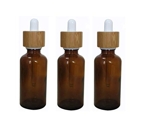 3PCS 50ML-1-7OZ Empty Refillable Amber Glass Dropper Bottle Sample Cosmetic Storage Container Jar Vial With Glass Eye Dropper and Bamboo Cap For Perfume Essential Oil Aromatherapy 3PCS 50ML-1-7OZ Empty Refillable Amber Glass Dropper Bottle Sample Cosmetic Storage Container Jar Vial With Glass Eye Dropper and Bamboo Cap For Perfume Essential Oil Aromatherapy