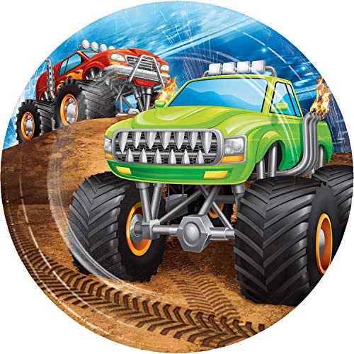 Monster Truck Dessert Plates  24 ct