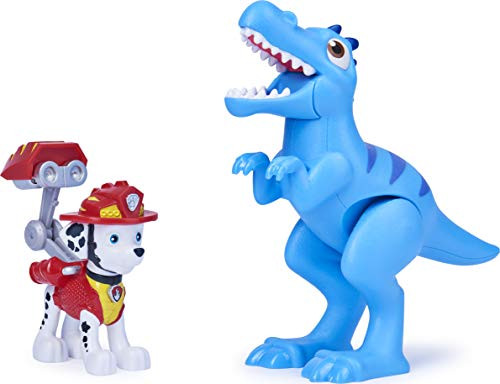Paw Patrol  Dino Rescue Marshall and Dinosaur Action Figure Set  for Kids Aged 3 and up