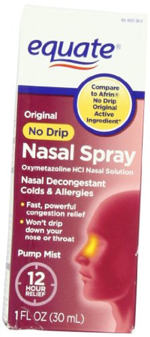 Equate - Nasal Spray  No Drip Original  1oz Compare to Afrin 1-Pack