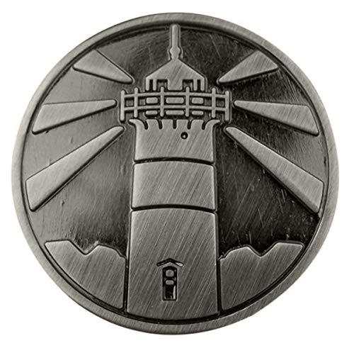 singer star case Silver Tone Faithful Protector Pocket Token with Prayer - Lighthouse