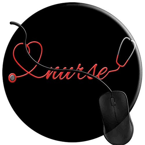Mouse Pad for Computers Gaming Mouse-Pads Office for Laptop Mouse Mat for PC Non Slip Mice Pad Nurse Stethoscope Rn 2T2779
