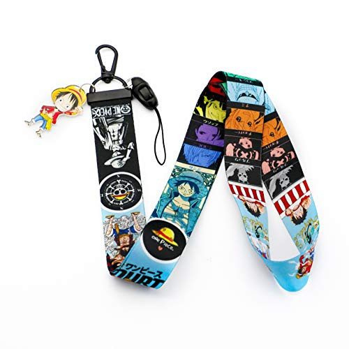 One Piece Luffy Lanyard Keychain ID Card Badge Holder Luffy Style 4