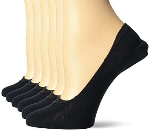 Hanes Women s ComfortSoft Ultra Low Ballerina 6 Pair Pack  Black  Shoe Size  8-12