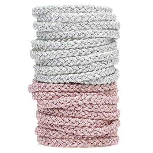Glitter Hair Ties Braided Hair Tie Braided Hair Ties Braided Ponytail Holders Braided Hair Elastics Glitter Ponytail Holder Thick Hair Elastics - Silver Pink 20 Pcs Glitter Hair Ties Braided Hair Tie Braided Hair Ties Braided Ponytail Holders Braided Hair Elastics Glitter Ponytail Holder Thick Hair Elastics - Silver Pink 20 Pcs