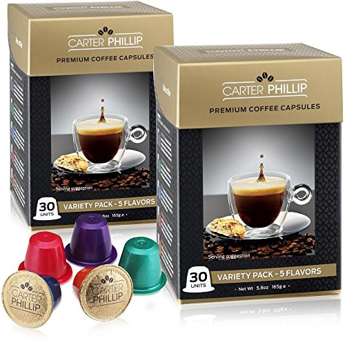 Espresso Capsules Compatible with Nespresso OriginalLine - Variety Pack of 60 Espresso Pods. Premium Coffee for Original Line Nespresso Capsule Machines. Delicious Dark Roast, Medium and Decaf blends Espresso Capsules Compatible with Nespresso OriginalLine - Variety Pack of 60 Espresso Pods. Premium Coffee for Original Line Nespresso Capsule Machines. Delicious Dark Roast, Medium and Decaf blends