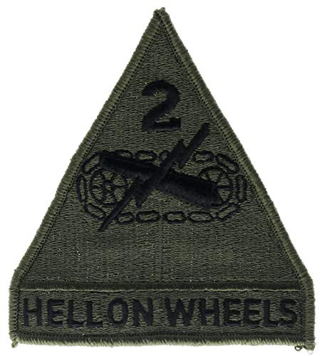 2nd Armored Division Hell On Wheels 4  Embroidered Patch HONFL060209