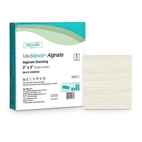 MedVance TM Alginate  Calcium Alginate Dressing 2 x2   Box of 5 dressings